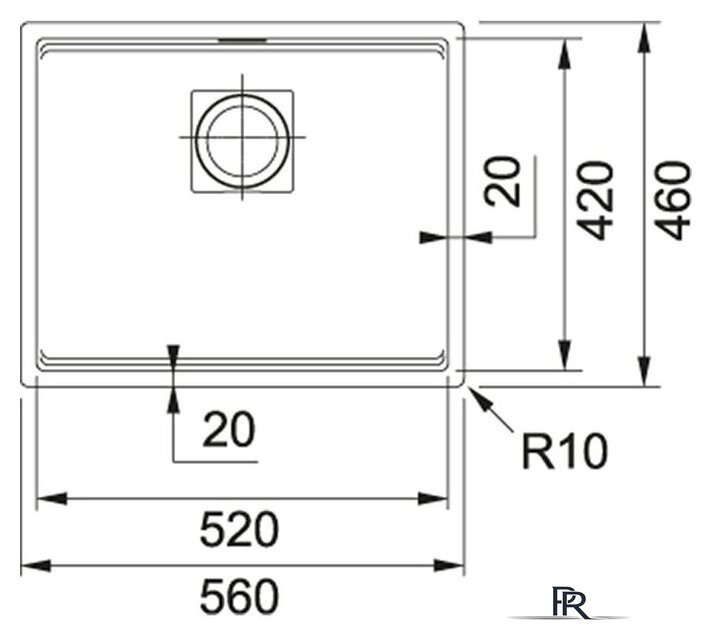 Кухонная мойка Franke Kubus 2 KNG 110-52 125.0528.614 (белый) - Изображение №2 — Интернет-магазин ПроЗаказ