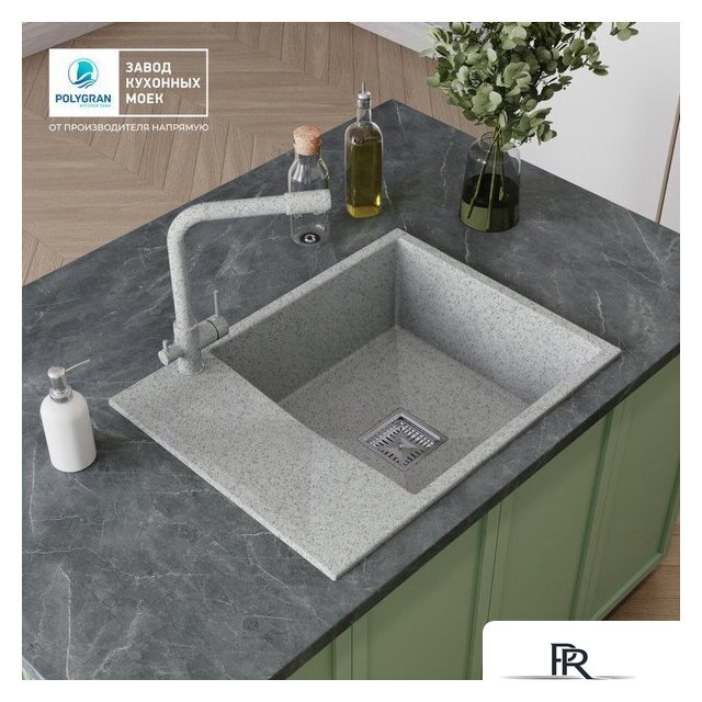 Кухонная мойка Polygran Blade 660 (светло-серый) - Изображение №5 — Интернет-магазин ПроЗаказ