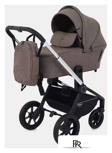 Универсальная коляска MOWbaby Zoom PU RA087 (3 в 1, silver cacao brown) - Изображение №14 — Интернет-магазин ПроЗаказ
