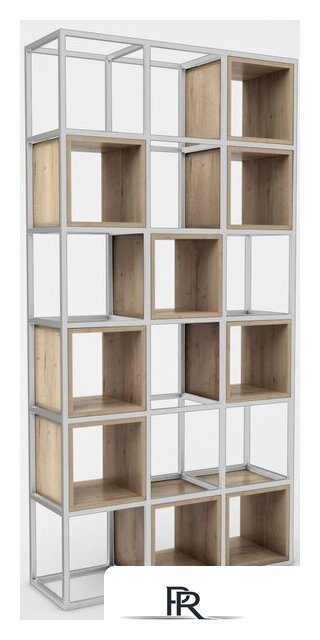 Стеллаж Hype Mebel Грос 105x175 (белый/дуб галифакс натуральный) - Изображение №1 — Интернет-магазин ПроЗаказ