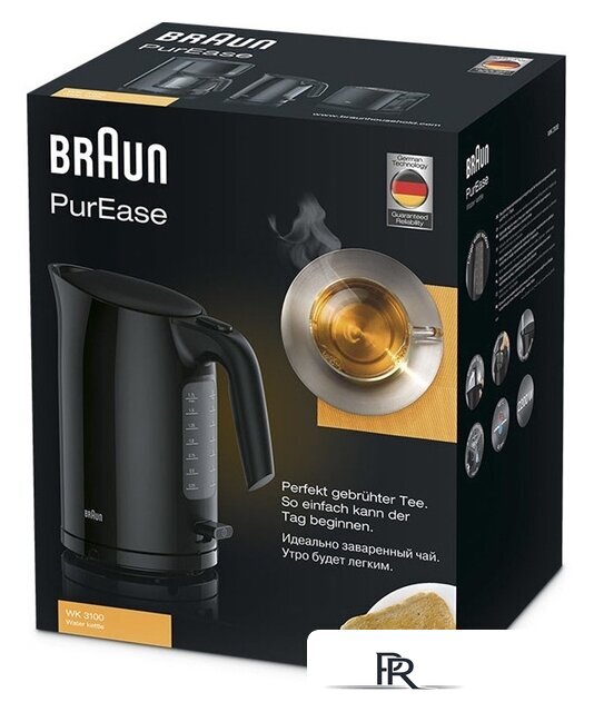 Электрический чайник Braun PurEase WK 3100 BK 0X21010007 - Изображение №2 — Интернет-магазин ПроЗаказ