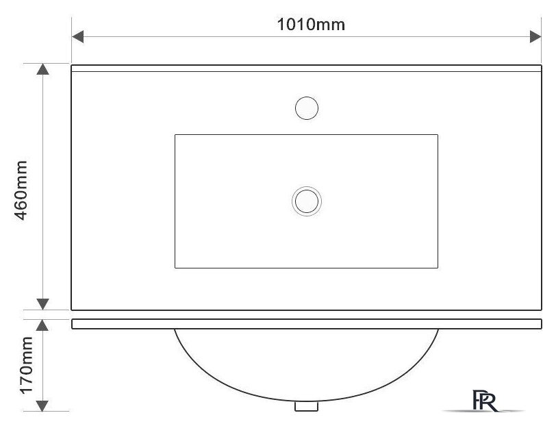  ЗОВ Тумба с умывальником Парма 100 P100LWP0MWMC1B-OL100 (белый матовый) - Изображение №5 — Интернет-магазин ПроЗаказ