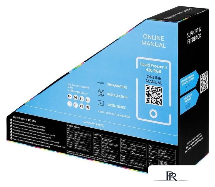 Система жидкостного охлаждения для процессора Arctic Liquid Freezer II 420 RGB + RGB Controller ACFRE00111A - Изображение №7 — Интернет-магазин ПроЗаказ
