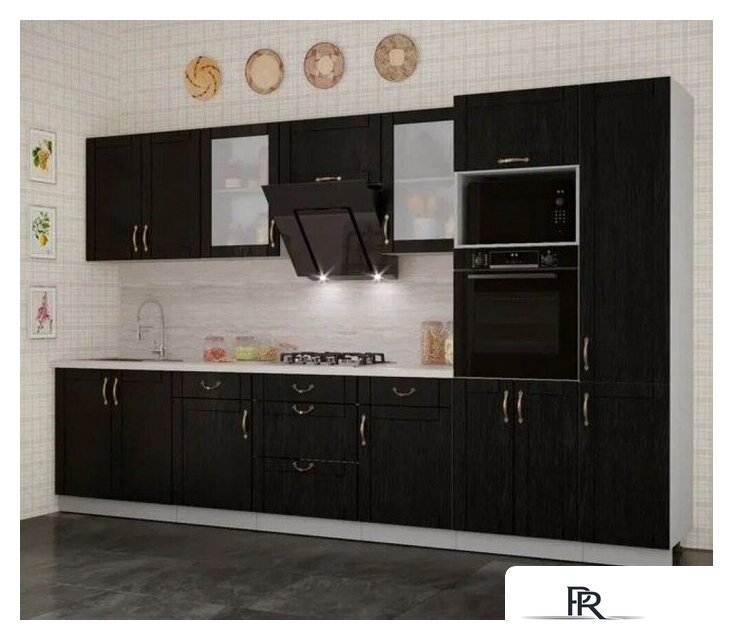 Готовая кухня Интерлиния Мила Крафт 3.4 (дуб английский) - Изображение №2 — Интернет-магазин ПроЗаказ