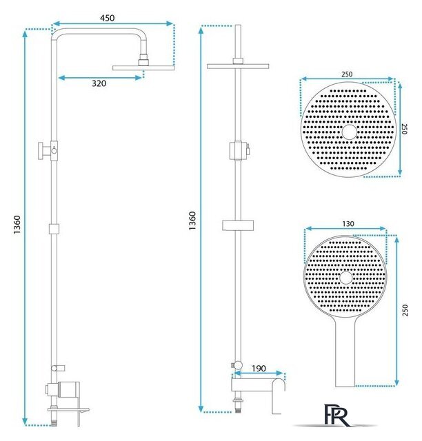 Душевая система  Rea Veneta REA-P7843 - Изображение №6 — Интернет-магазин ПроЗаказ
