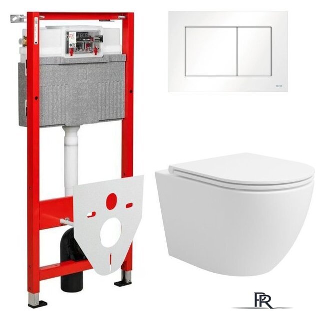 Унитаз подвесной Lauter Vortex 2110830 + TECE Kit 9400413 с кнопкой (белый) - Изображение №1 — Интернет-магазин ПроЗаказ