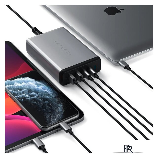 Сетевое зарядное Satechi 108W Pro Type-C PD Desktop Charger (американская вилка) - Изображение №6 — Интернет-магазин ПроЗаказ