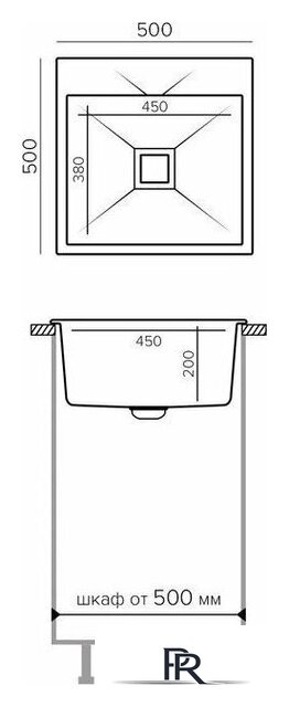 Кухонная мойка Polygran Blade 500 (белый хлопок) - Изображение №4 — Интернет-магазин ПроЗаказ