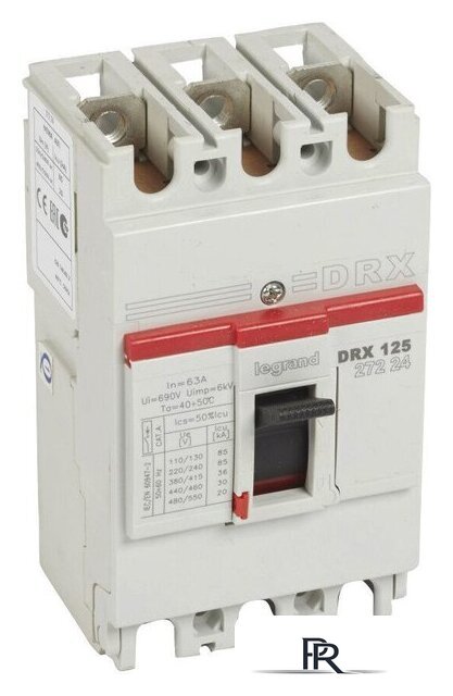 Выключатель автоматический Legrand DRX 12563A 3P 36kA 27224 - Изображение №1 — Интернет-магазин ПроЗаказ