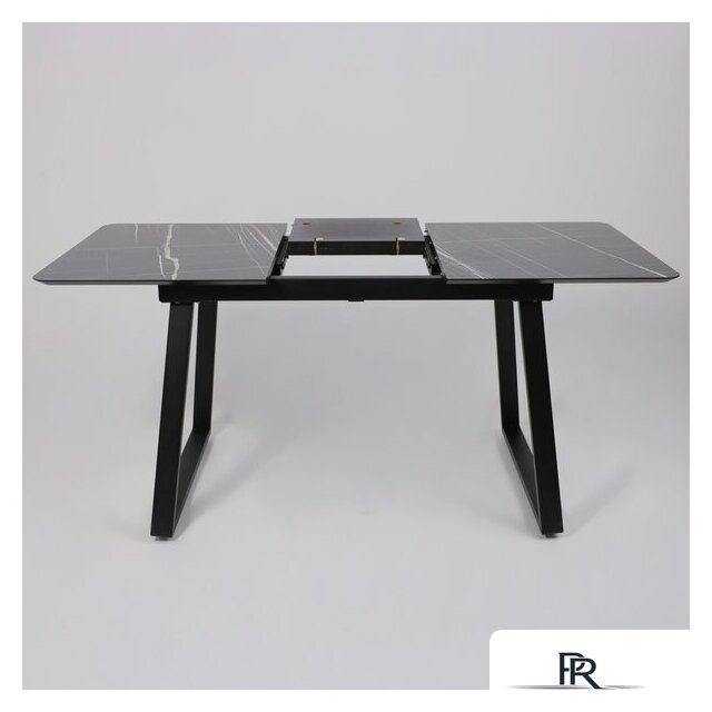 Кухонный стол Lepremo AV 1208 HPL+МДФ раздвижной 1200-1600x800 (черный тунис/черный) - Изображение №7 — Интернет-магазин ПроЗаказ
