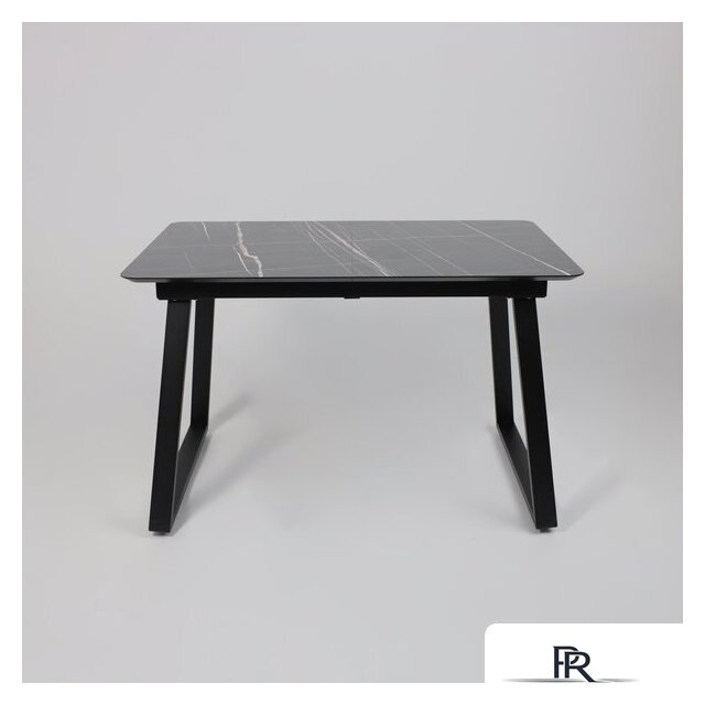 Кухонный стол Lepremo AV 1208 HPL+МДФ раздвижной 1200-1600x800 (черный тунис/черный) - Изображение №5 — Интернет-магазин ПроЗаказ