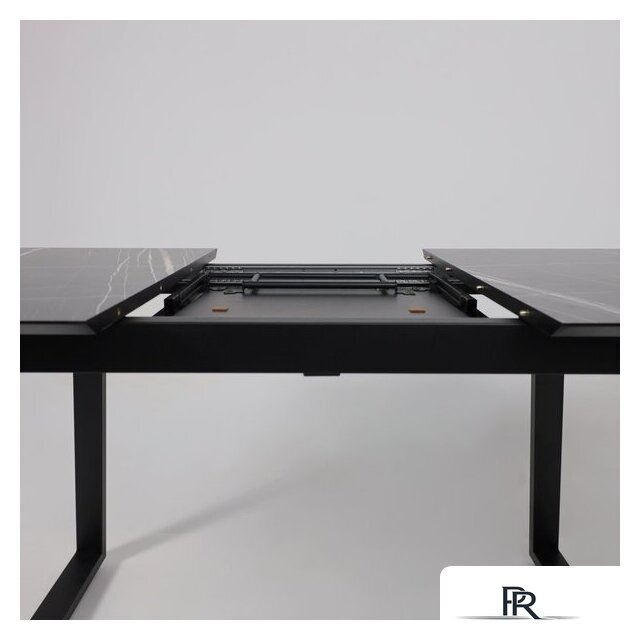 Кухонный стол Lepremo AV 1208 HPL+МДФ раздвижной 1200-1600x800 (черный тунис/черный) - Изображение №15 — Интернет-магазин ПроЗаказ