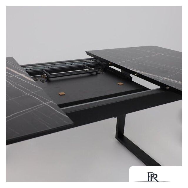 Кухонный стол Lepremo AV 1208 HPL+МДФ раздвижной 1200-1600x800 (черный тунис/черный) - Изображение №14 — Интернет-магазин ПроЗаказ