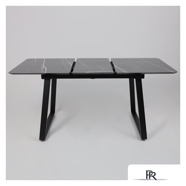 Кухонный стол Lepremo AV 1208 HPL+МДФ раздвижной 1200-1600x800 (черный тунис/черный) - Изображение №8 — Интернет-магазин ПроЗаказ