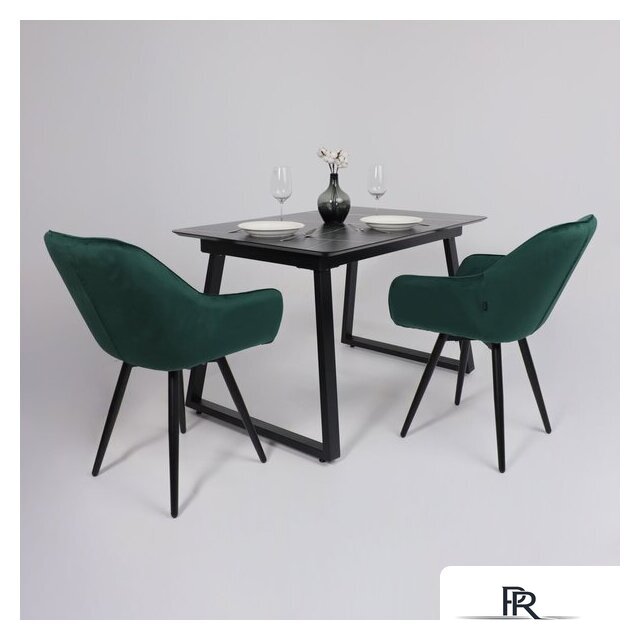 Кухонный стол Lepremo AV 1208 HPL+МДФ раздвижной 1200-1600x800 (черный тунис/черный) - Изображение №19 — Интернет-магазин ПроЗаказ