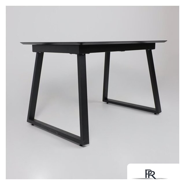 Кухонный стол Lepremo AV 1208 HPL+МДФ раздвижной 1200-1600x800 (черный тунис/черный) - Изображение №4 — Интернет-магазин ПроЗаказ
