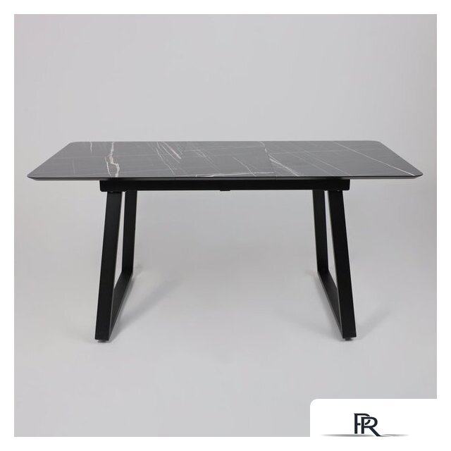 Кухонный стол Lepremo AV 1208 HPL+МДФ раздвижной 1200-1600x800 (черный тунис/черный) - Изображение №9 — Интернет-магазин ПроЗаказ