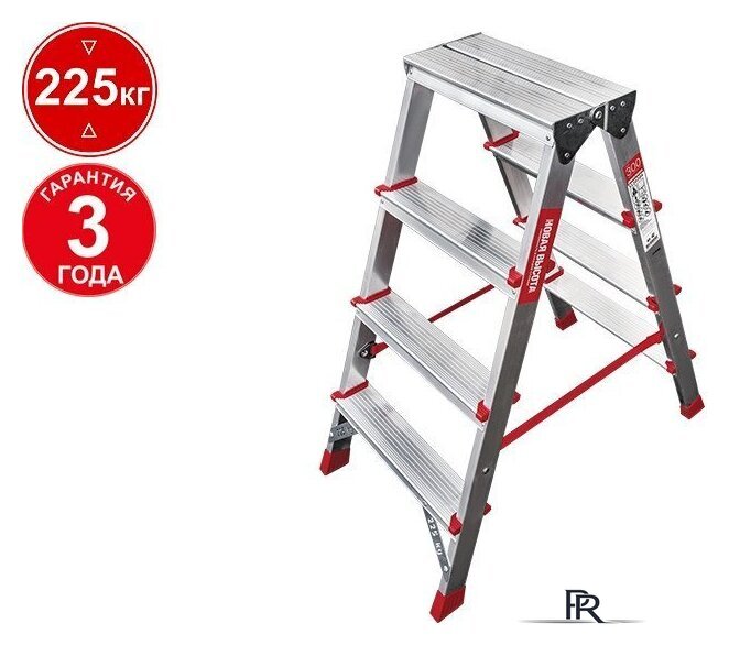 Лестница-стремянка Новая высота NV 312 двухсторонняя профессиональная 2x4 ступеней - Изображение №1 — Интернет-магазин ПроЗаказ