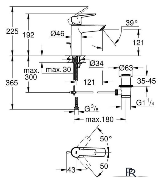 Смеситель Grohe Start M 234552432 - Изображение №4 — Интернет-магазин ПроЗаказ