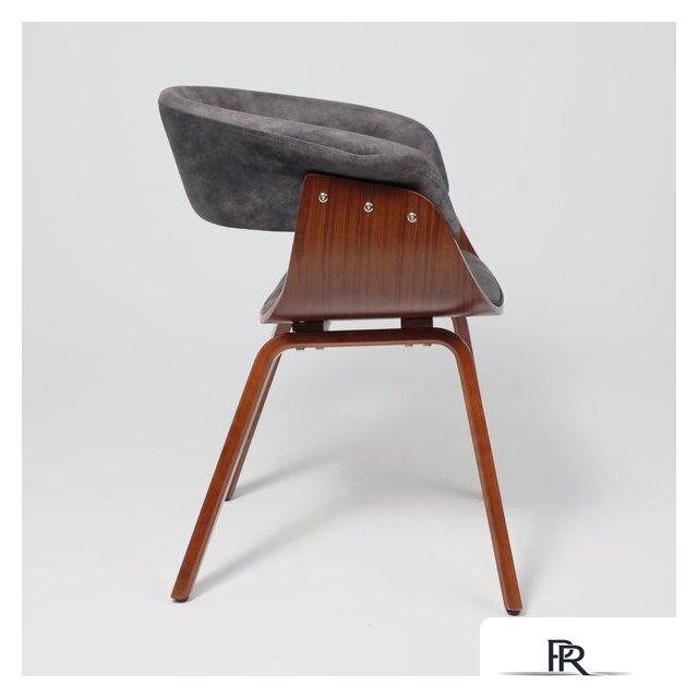 Стул с подлокотниками AksHome Mody (темно-серый Fabb 16/орех) - Изображение №5 — Интернет-магазин ПроЗаказ