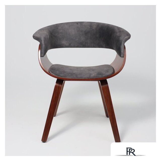 Стул с подлокотниками AksHome Mody (темно-серый Fabb 16/орех) - Изображение №4 — Интернет-магазин ПроЗаказ