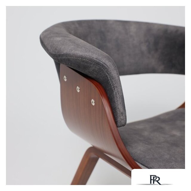 Стул с подлокотниками AksHome Mody (темно-серый Fabb 16/орех) - Изображение №8 — Интернет-магазин ПроЗаказ