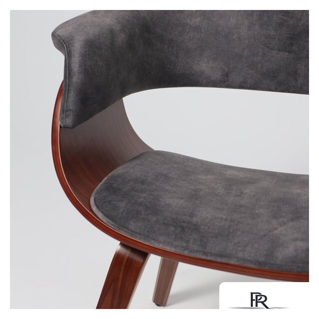 Стул с подлокотниками AksHome Mody (темно-серый Fabb 16/орех) - Изображение №7 — Интернет-магазин ПроЗаказ