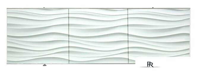 Фронтальный экран под ванну Perfecto Linea 36-031707 3D 1.7 м (волна белая) - Изображение №1 — Интернет-магазин ПроЗаказ