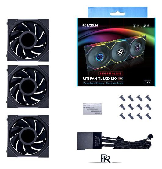 Комплект вентиляторов для корпуса Lian Li Uni Fan TL LCD 120 Triple Pack G99.12TLLCD3B.00 - Изображение №1 — Интернет-магазин ПроЗаказ