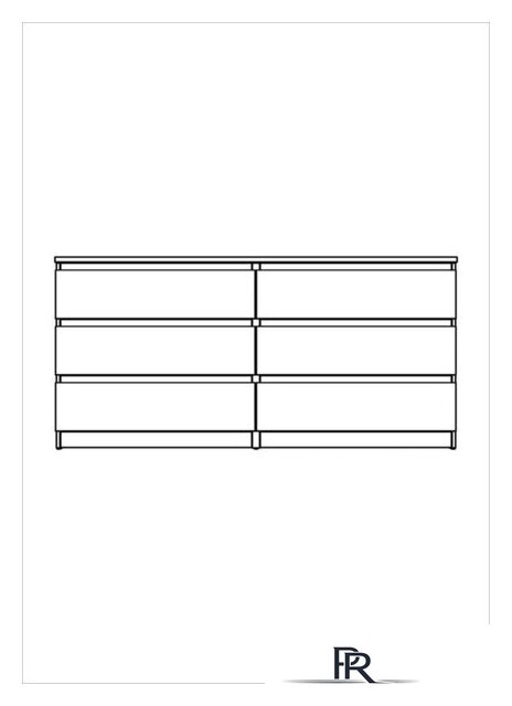 Комод Mio Tesoro Мальта 6 ящиков 160x76 2.05.02.060.1 (белый) - Изображение №4 — Интернет-магазин ПроЗаказ