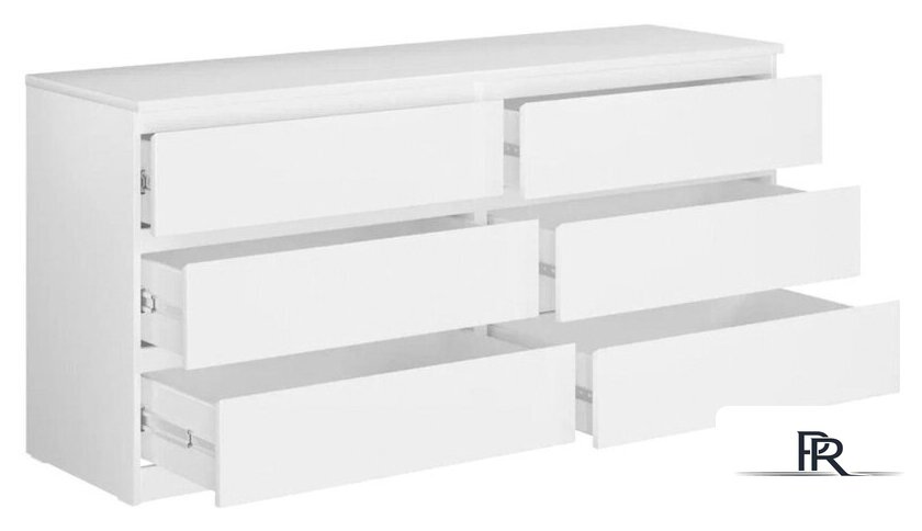 Комод Mio Tesoro Мальта 6 ящиков 160x76 2.05.02.060.1 (белый) - Изображение №2 — Интернет-магазин ПроЗаказ