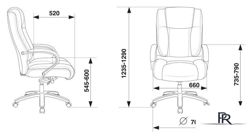 Офисное кресло Бюрократ T-9925SL (черный) - Изображение №5 — Интернет-магазин ПроЗаказ