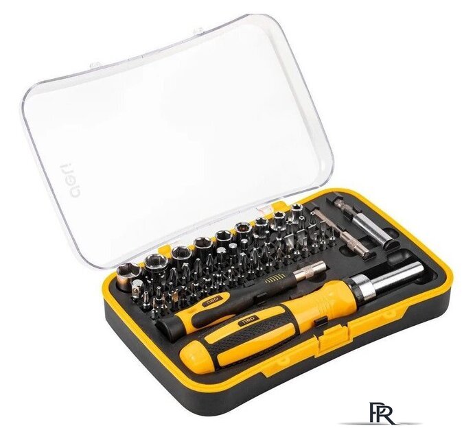 Набор отвертка с битами и головками Deli DL3565 (65 предметов) - Изображение №1 — Интернет-магазин ПроЗаказ