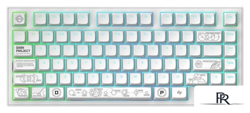 Клавиатура Dark Project ALU81A Terra Nova White (g3ms Moonstone) - Изображение №2 — Интернет-магазин ПроЗаказ