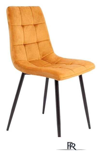Стул AksHome Dallas 76330 (велюр, горчичный/черный) - Изображение №1 — Интернет-магазин ПроЗаказ