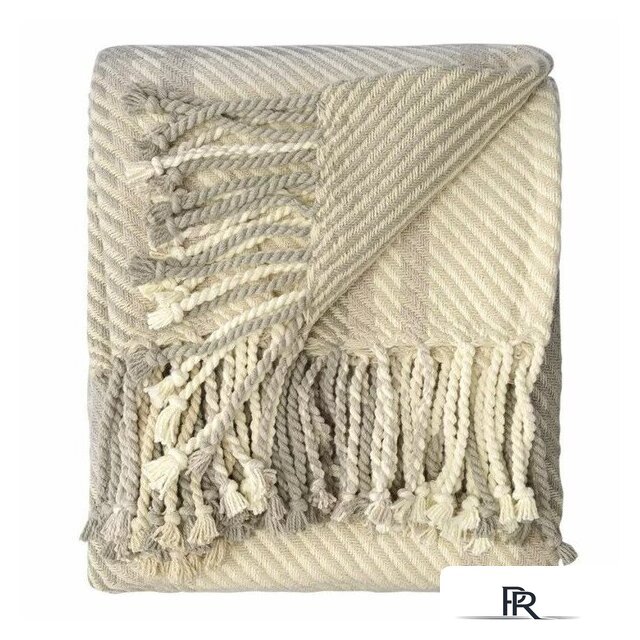 Покрывало Tkano Essential Warm traditions TK23-BS0013 (бежево-серый) - Изображение №3 — Интернет-магазин ПроЗаказ
