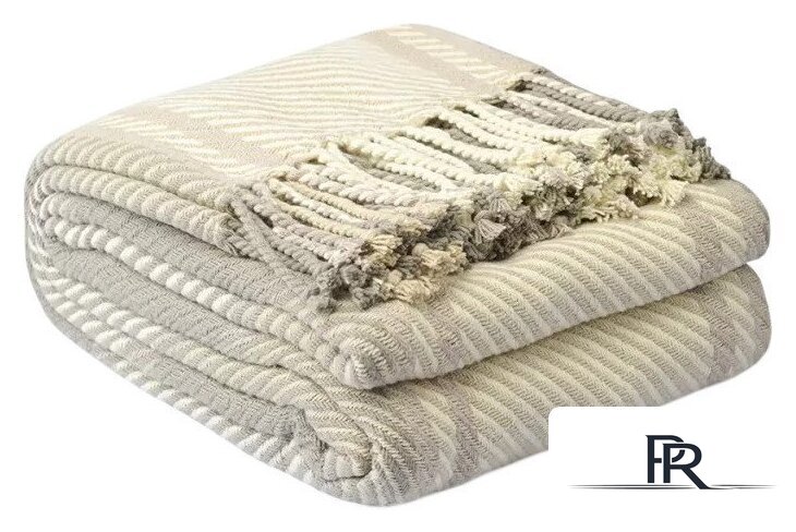 Покрывало Tkano Essential Warm traditions TK23-BS0013 (бежево-серый) - Изображение №1 — Интернет-магазин ПроЗаказ