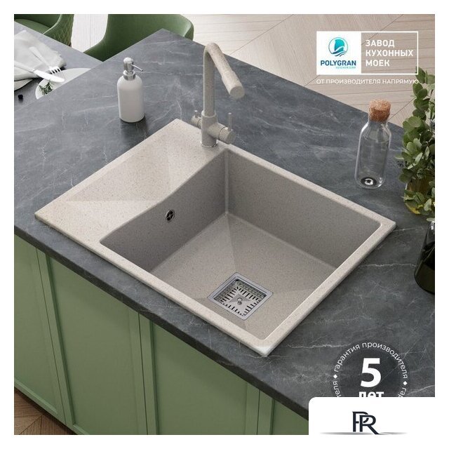 Кухонная мойка Polygran Blade 660 (кремовый) - Изображение №4 — Интернет-магазин ПроЗаказ