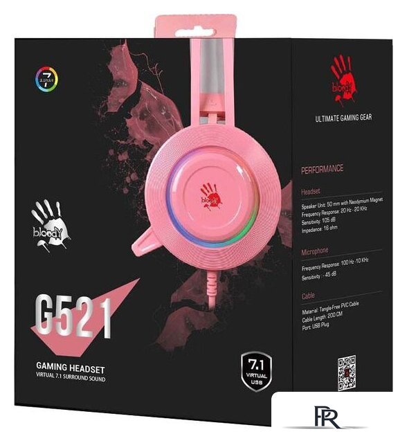 Наушники A4Tech Bloody G521 (розовый) - Изображение №3 — Интернет-магазин ПроЗаказ