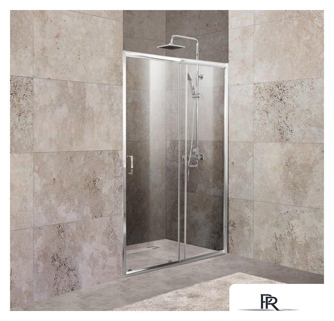 Душевая дверь BelBagno UNIQUE-BF-1-120/135-C-Cr (прозрачное стекло) - Изображение №1 — Интернет-магазин ПроЗаказ