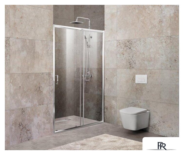 Душевая дверь BelBagno UNIQUE-BF-1-120/135-C-Cr (прозрачное стекло) - Изображение №2 — Интернет-магазин ПроЗаказ