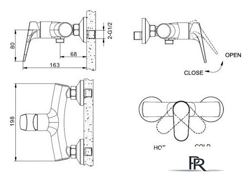 Смеситель Bravat Eler F9191238CP-01 - Изображение №2 — Интернет-магазин ПроЗаказ
