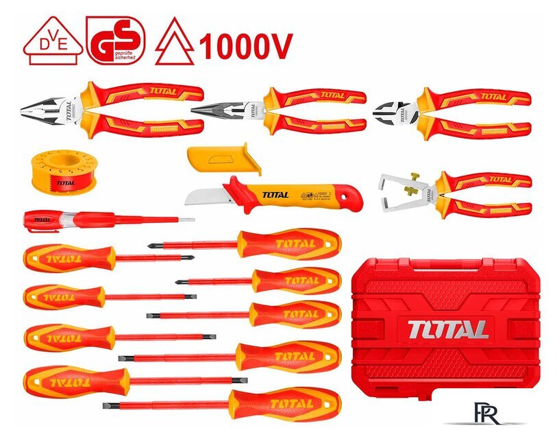 Электромонтажный набор Total THKITH1601 (16 предметов) - Изображение №1 — Интернет-магазин ПроЗаказ