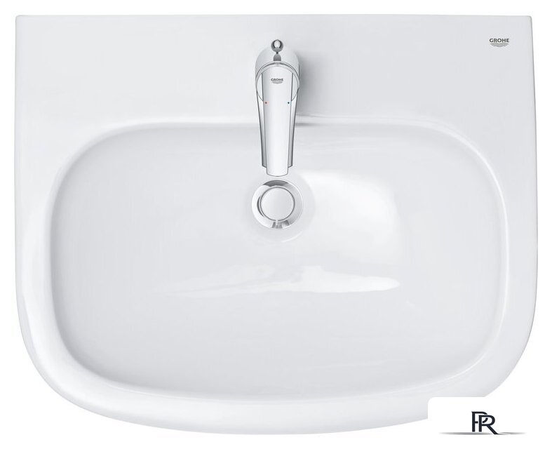 Умывальник Grohe 3933500H с гигиеническим покрытием 59.5x48.2 - Изображение №3 — Интернет-магазин ПроЗаказ
