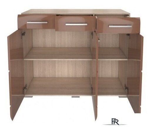 Комод Стендмебель Симба 3 ящика (кофе с молоком-ясень шимо темный) - Изображение №2 — Интернет-магазин ПроЗаказ