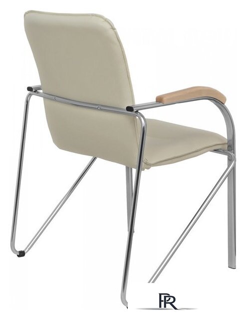 Офисный стул AksHome Samba (Pegasso крем/подлокотники дерево светлое) - Изображение №5 — Интернет-магазин ПроЗаказ