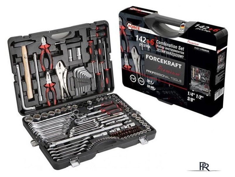 Универсальный набор инструментов ForceKraft FK-41421-5 Premium (148 предметов) - Изображение №4 — Интернет-магазин ПроЗаказ