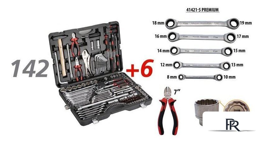 Универсальный набор инструментов ForceKraft FK-41421-5 Premium (148 предметов) - Изображение №2 — Интернет-магазин ПроЗаказ