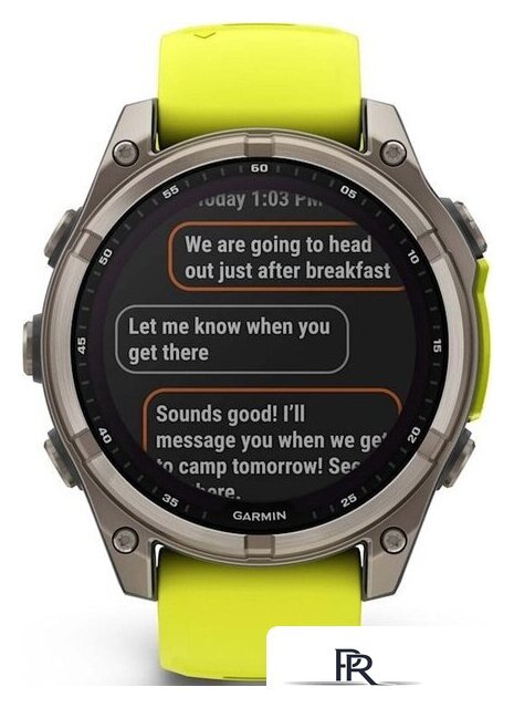 Умные часы Garmin Fenix 8 Solar, Sapphire 47мм (титановый серый с желтым ремешком) - Изображение №9 — Интернет-магазин ПроЗаказ