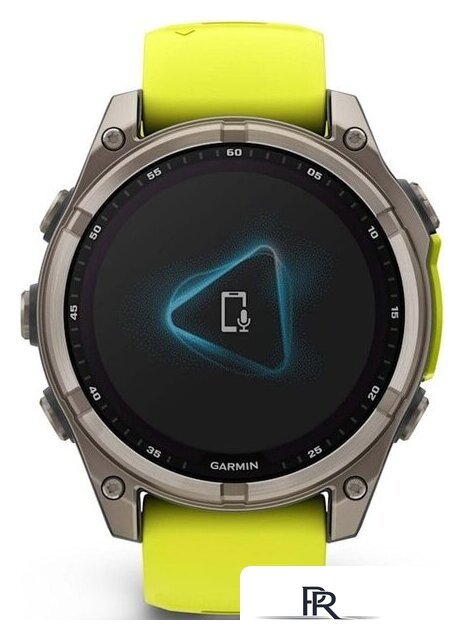 Умные часы Garmin Fenix 8 Solar, Sapphire 47мм (титановый серый с желтым ремешком) - Изображение №5 — Интернет-магазин ПроЗаказ